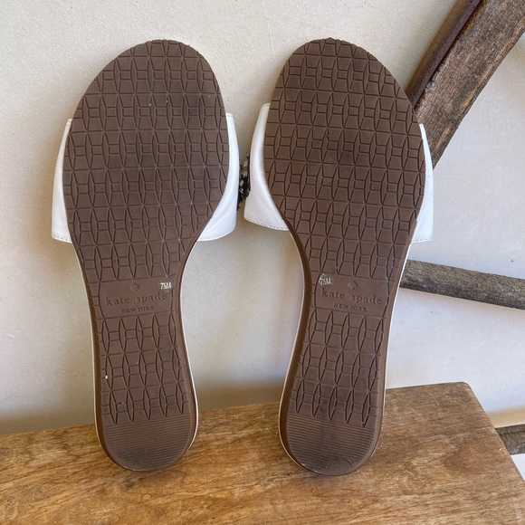 KATE SPADE Cute Slides Flats w/Glasses Rhinestones Iridescent Lenses Sz 7.5M NEW - Picture 10 of 12